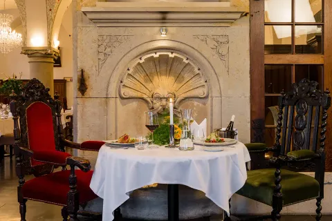 Historic horse trough in Restaurant Remise